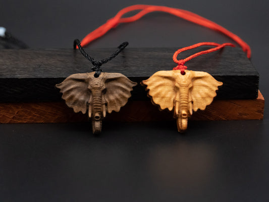 Elephant head pendand,wood carving,elephant head necklace,carve wooden pendant,carve pendant,Symbolizes strength, loyalty and longevity