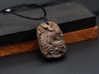 wood pendant,wooden dragon,wooden dragon pendant,wood carving,carve pendantcarve dragon pendant,carve wooden pendant, ,mens necklace