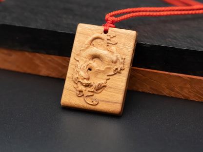 wood pendant,wooden dragon,wooden dragon pendant,wood carving,carve pendantcarve dragon pendant,carve wooden pendant, ,mens necklace