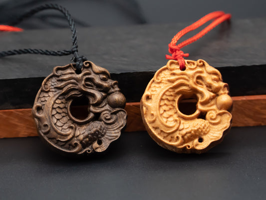wood pendant,wooden dragon,wooden dragon pendant,Dragon circle,wood carving,carve pendant,carve dragon pendant,carve wooden pendant,