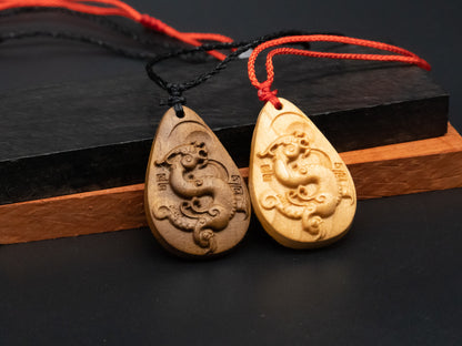 wood pendant,wooden dragon,wooden dragon pendant,Dragon circle,wood carving,carve pendant,carve dragon pendant,carve wooden pendant,