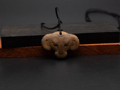 wood pendant,bull pendant,bull head,engraved necklace,handmade jewelry,carve wood bull necklace,unstoppable career success