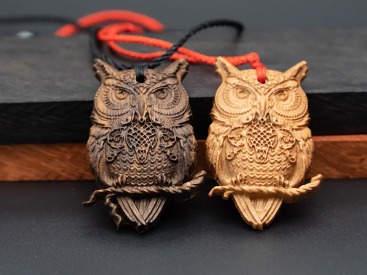 Owl Pendant Necklace,Owl Gift,Owl Charms, gift for her ,wooden owl,owl relief,owl jewelry,gift for him,gift for daughter