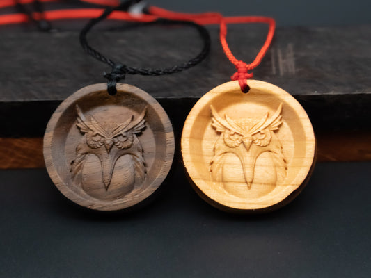 Owl Pendant ,Owl Gift,Owl Charms, gift for her ,wooden owl,owl relief,owl jewelry,gift for him,gift for daughter