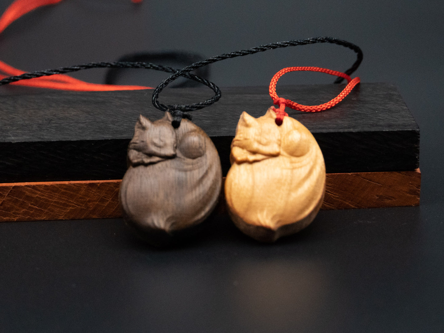 wood pendant, fox pendant,fox necklace,autumn fox,animal necklace,wood carving,carve pendant,carve wood,meaning perfect love