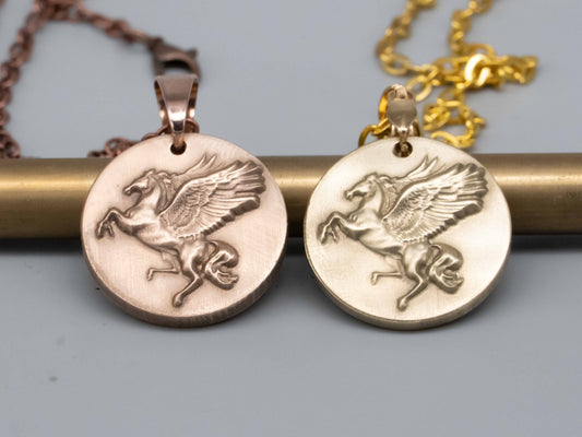 Pegasus , Horse Art Jewelry: Bronze, Brass Pendants, Necklaces, Vintage Animal Gifts for Horse Lovers - Shop Now!