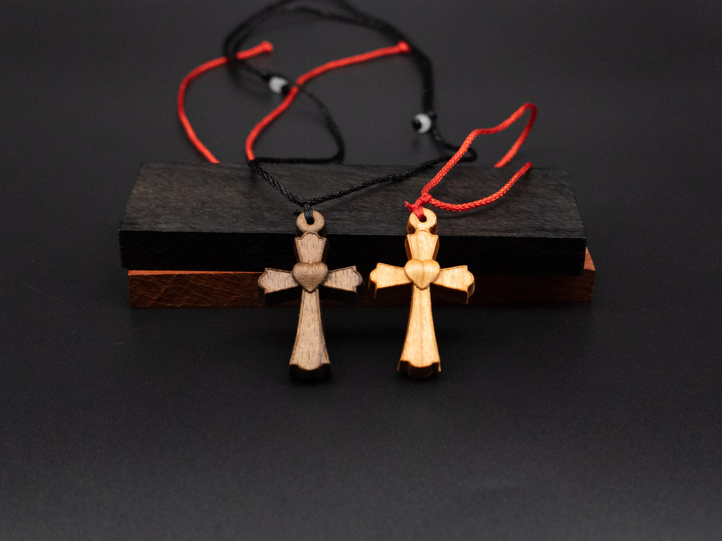 Cross Necklace,wood carving,cross with heart,Christian Necklace, Religious Jewelry Gift, Cross Pendant, wooden cross,wood carving