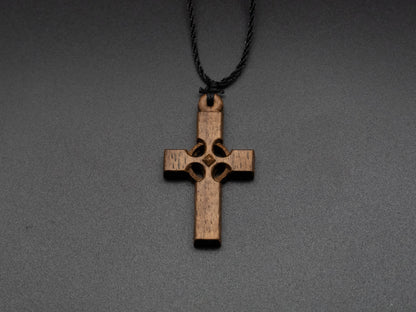 Cross Necklace,wood carving,cross with heart,Christian Necklace, Religious Jewelry Gift, Cross Pendant, wooden cross,wood carving