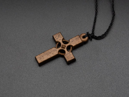 Cross Necklace,wood carving,cross with heart,Christian Necklace, Religious Jewelry Gift, Cross Pendant, wooden cross,wood carving