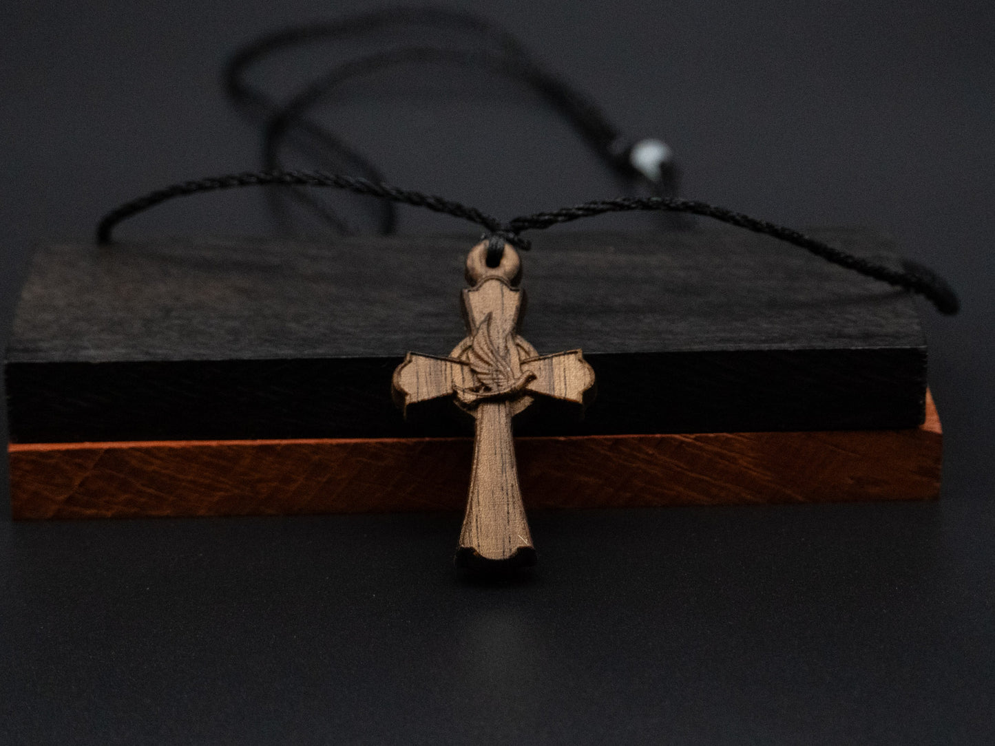 Cross Necklace,wood carving,cross with heart,Christian Necklace, Religious Jewelry Gift, Cross Pendant, wooden cross,wood carving