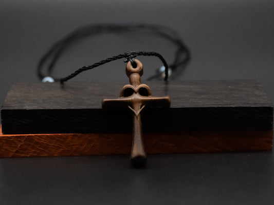 Cross Necklace,wood carving,cross with heart,Christian Necklace, Religious Jewelry Gift, Cross Pendant, wooden cross,wood carving