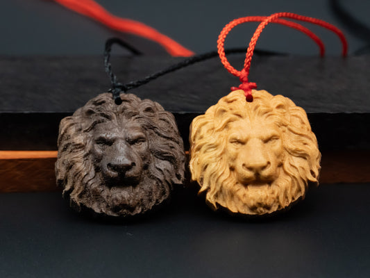 Lion head pendand,wood carving,Lion head relief,Lion head necklace,carve wooden pendant,carve pendant,carve wood