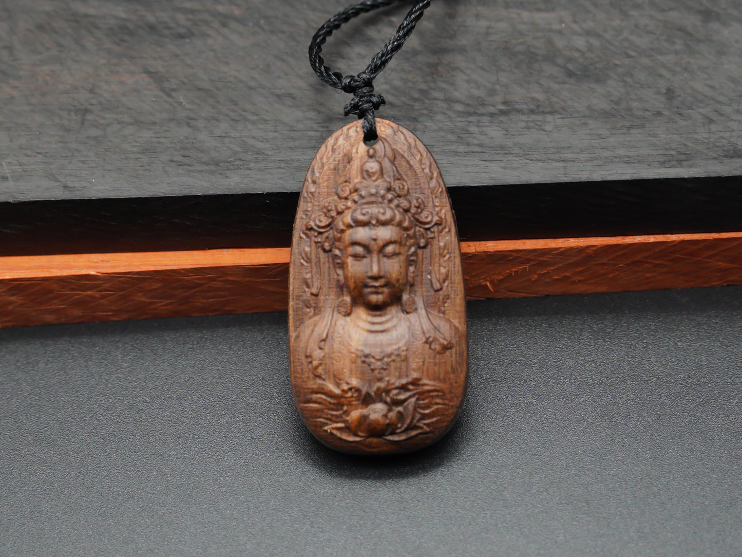 wood carving, Avalokiteshvara pendant,guanyin necklace,Buddhism pendant,carve pendant,meaning peace of mind, kindness