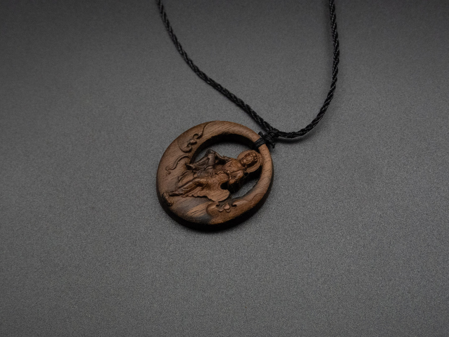 wood carving, Avalokiteshvara pendant,guanyin necklace,Buddhism pendant,carve pendant,meaning peace of mind, kindness