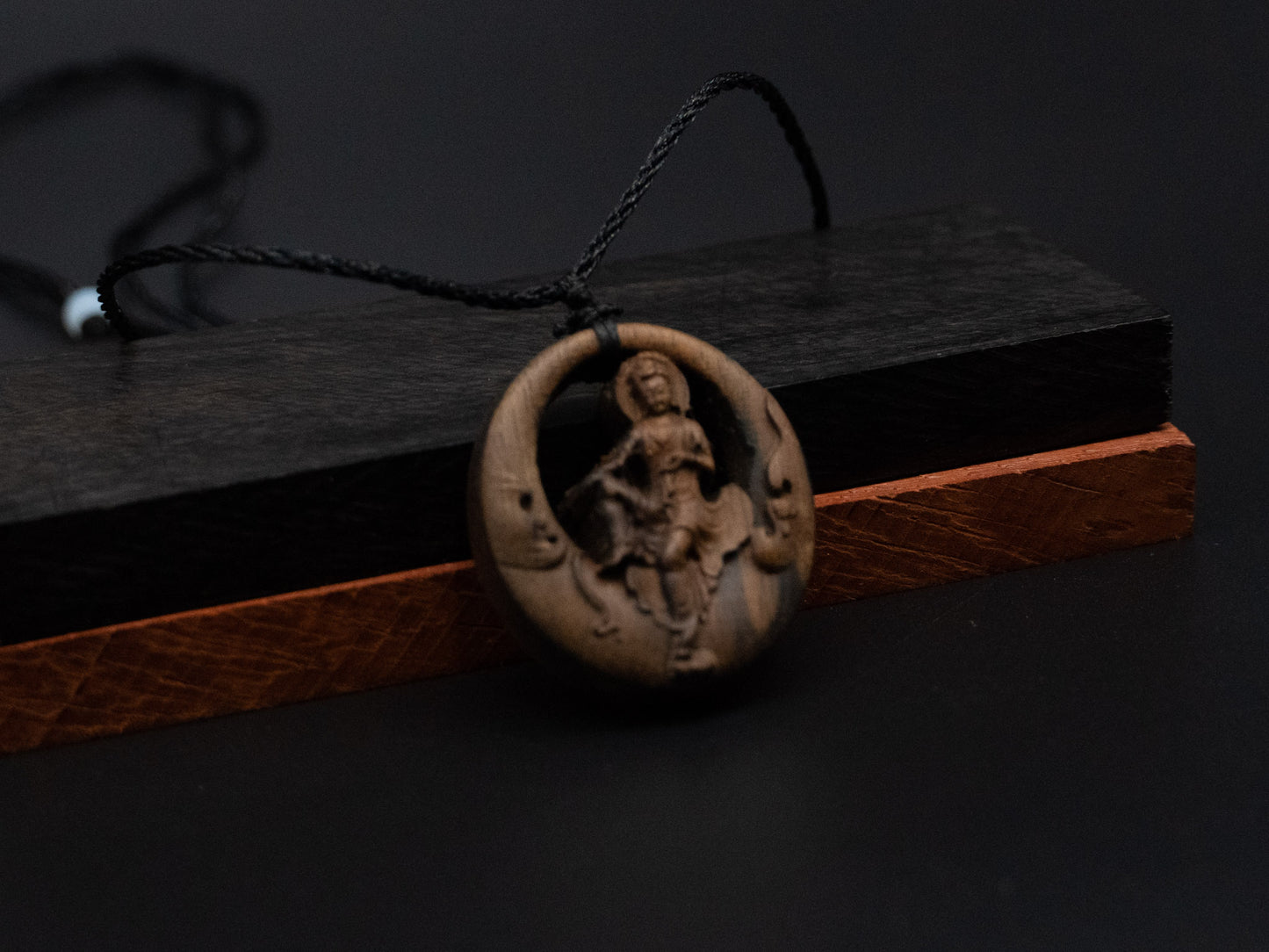 wood carving, Avalokiteshvara pendant,guanyin necklace,Buddhism pendant,carve pendant,meaning peace of mind, kindness