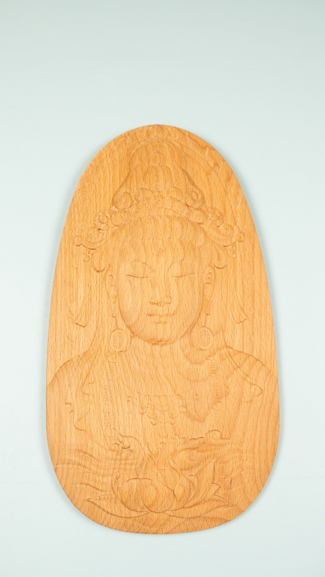 Wooden Avalokiteshvara Decor,Wall decor,Wood relief sculpture ,Wood Wall Hanging, Wood Carving,peace of mind, kindness