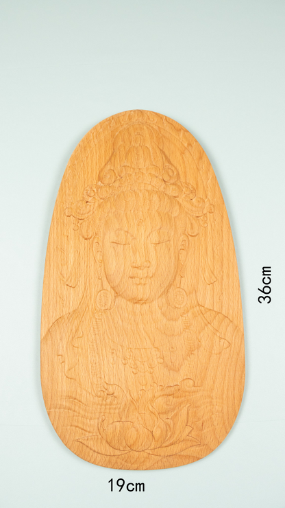 Wooden Avalokiteshvara Decor,Wall decor,Wood relief sculpture ,Wood Wall Hanging, Wood Carving,peace of mind, kindness