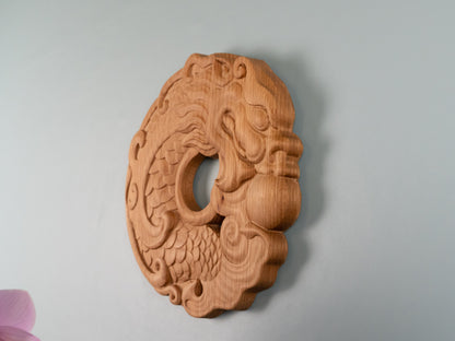 Wooden Dragon Decor,Wall decor,home decor,Wood relief sculpture ,Wood Wall Hanging, Wood Carving,Home Decoration