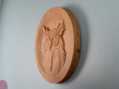 Wooden Owl Decor,Wall decor,home decor,Wood relief sculpture ,Wood Wall Hanging, Wood Carving,living，Home Decoration