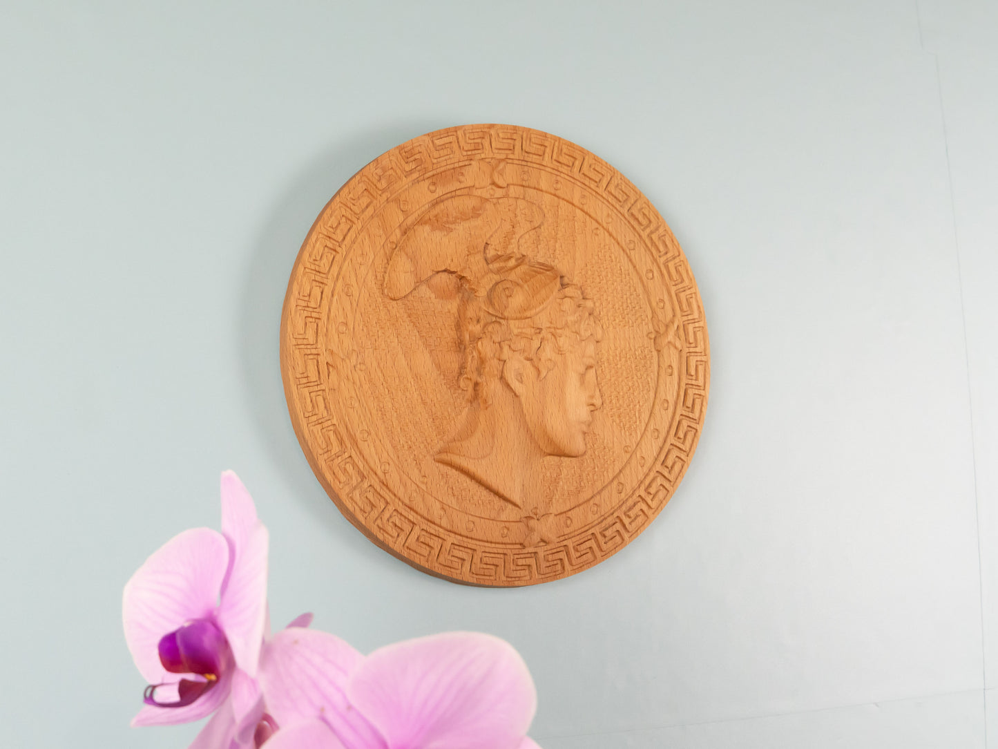 Perseus Wooden Wall Art ,wood carving,home decor,sulpture relief,relief art,Ancient Greek Mythology,Relief Sculpture