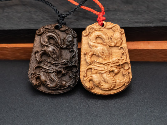 wood pendant,wooden dragon,wooden dragon pendant,wood carving,carve pendantcarve dragon pendant,carve wooden pendant, ,mens necklace