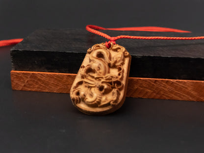 wood pendant,wooden dragon,wooden dragon pendant,wood carving,carve pendantcarve dragon pendant,carve wooden pendant, ,mens necklace