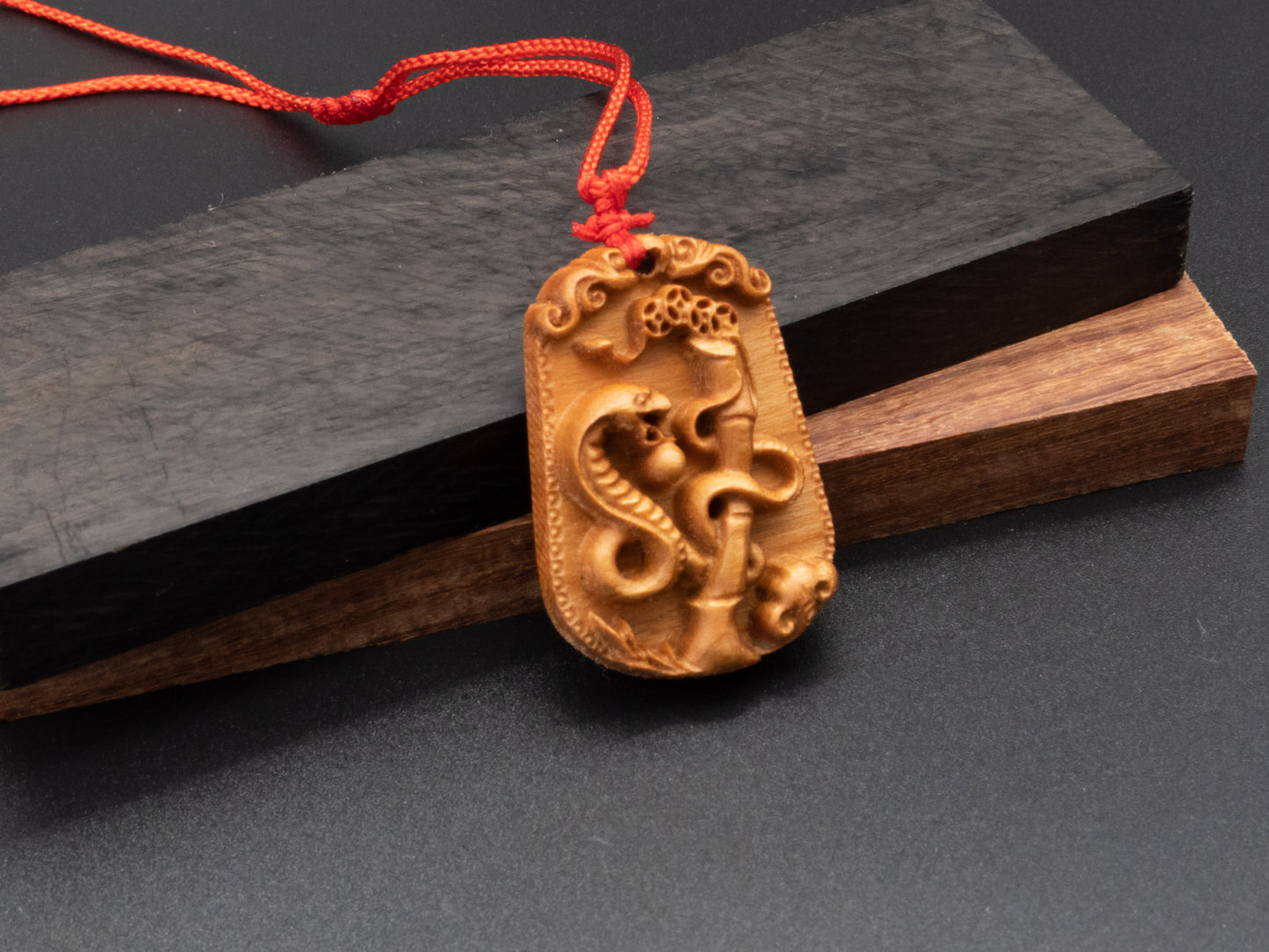 snake pendant necklace,wood pendant,engraved necklace,zodiac necklace,year of snake,pendant necklace,animal Necklace,exotic wood necklace