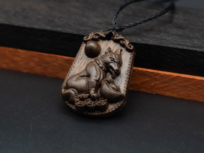 Dog pendant necklace,wood pendant,dog necklace,zodiac dog pendant,year of dog,exotic wood necklace,animal necklace