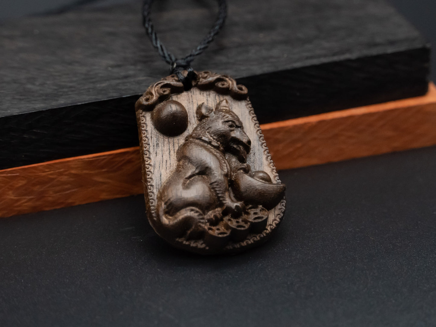 Dog pendant necklace,wood pendant,dog necklace,zodiac dog pendant,year of dog,exotic wood necklace,animal necklace