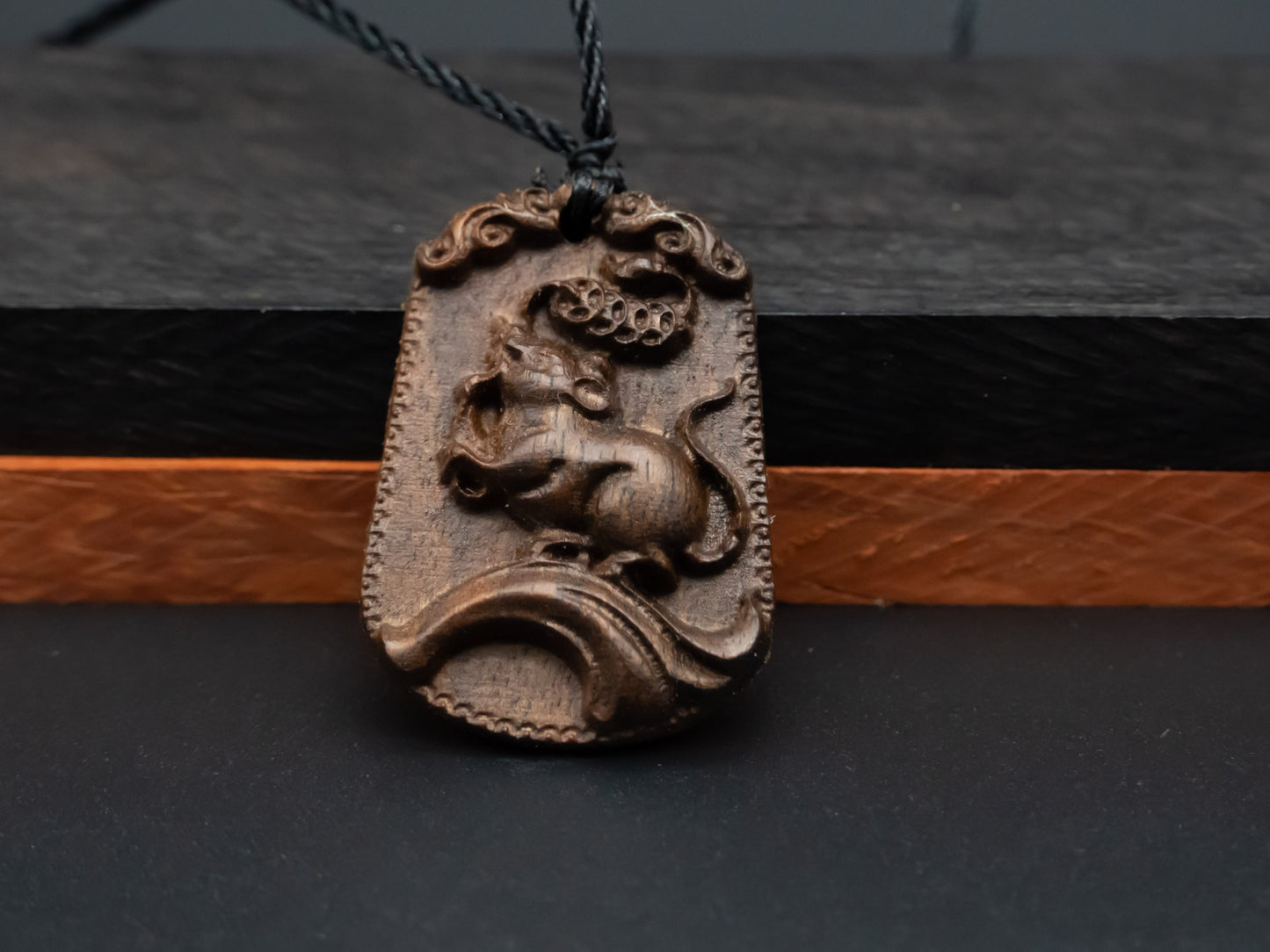 rat pendant necklace,wood pendant,engraved necklace,zodiac necklace,year of rat,pendant necklace,animal Necklace,exotic wood necklace