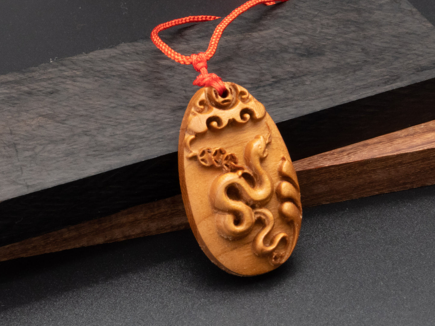 snake pendant,zodiac necklace,year of snake,engraved necklace,pendant necklace,animal Necklace,exotic wood necklace,