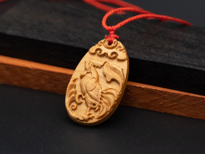 Rooster pendant,zodiac necklace,year of rooster,wood carving,animal Necklace,carve pendant,carve wood,engraved necklace,