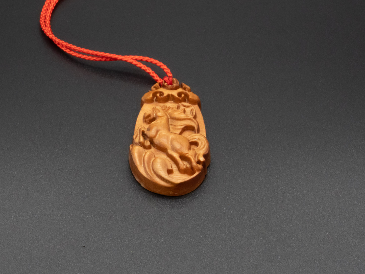 wood pendant,zodiac necklace,year of horse,engraved necklace,pendant necklace,animal Necklace,wood pendant