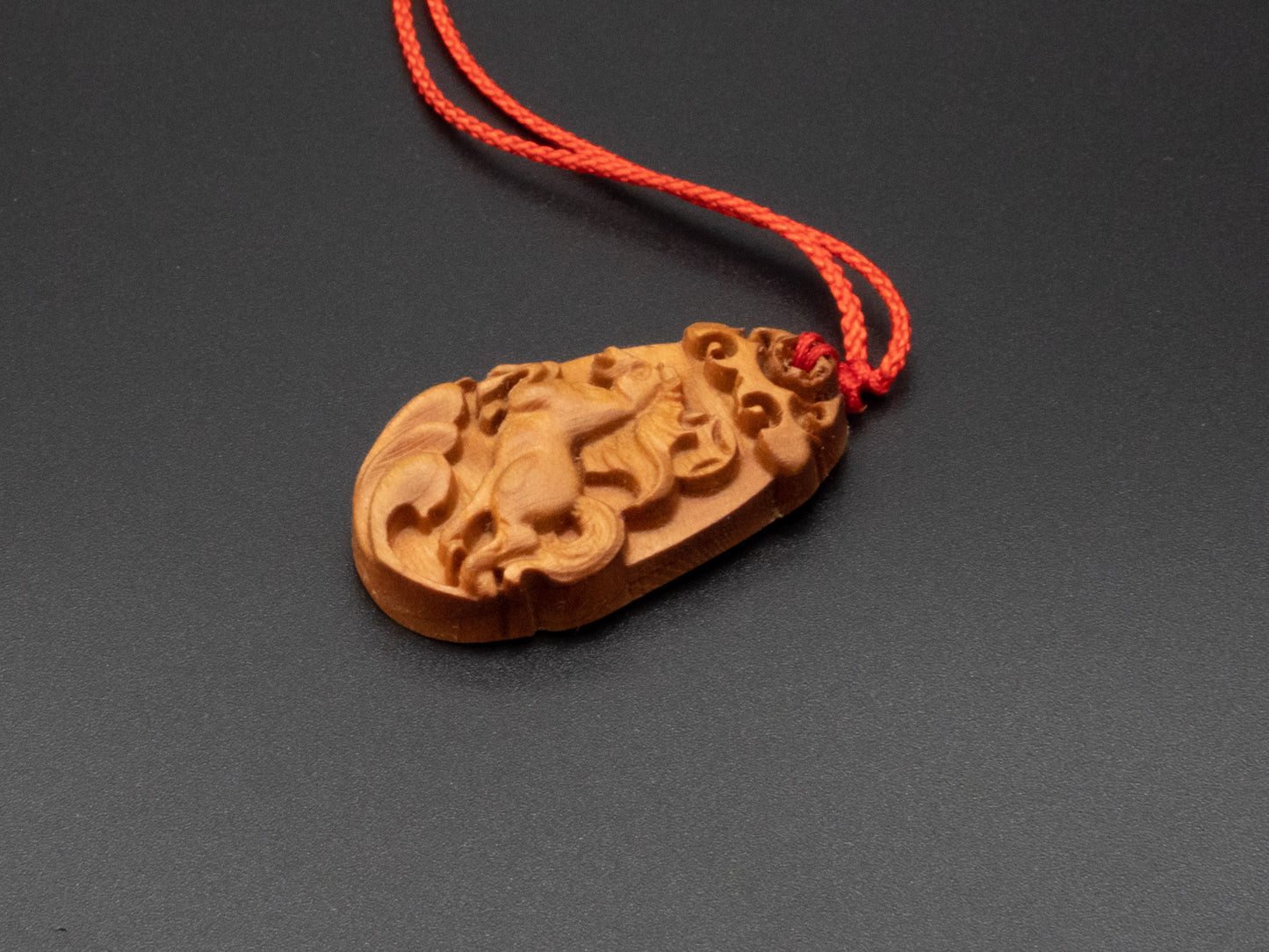 wood pendant,zodiac necklace,year of horse,engraved necklace,pendant necklace,animal Necklace,wood pendant