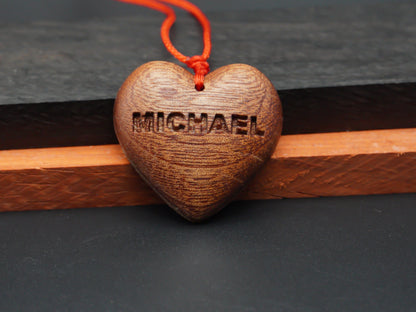 wooden heart personalise necklace,Personalized Name Necklace,wood pendant,GIFTS for her ,PERSONALIZED GIFTS, Personalized Name