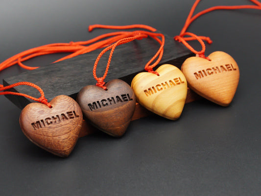 wooden heart personalise necklace,Personalized Name Necklace,wood pendant,GIFTS for her ,PERSONALIZED GIFTS, Personalized Name