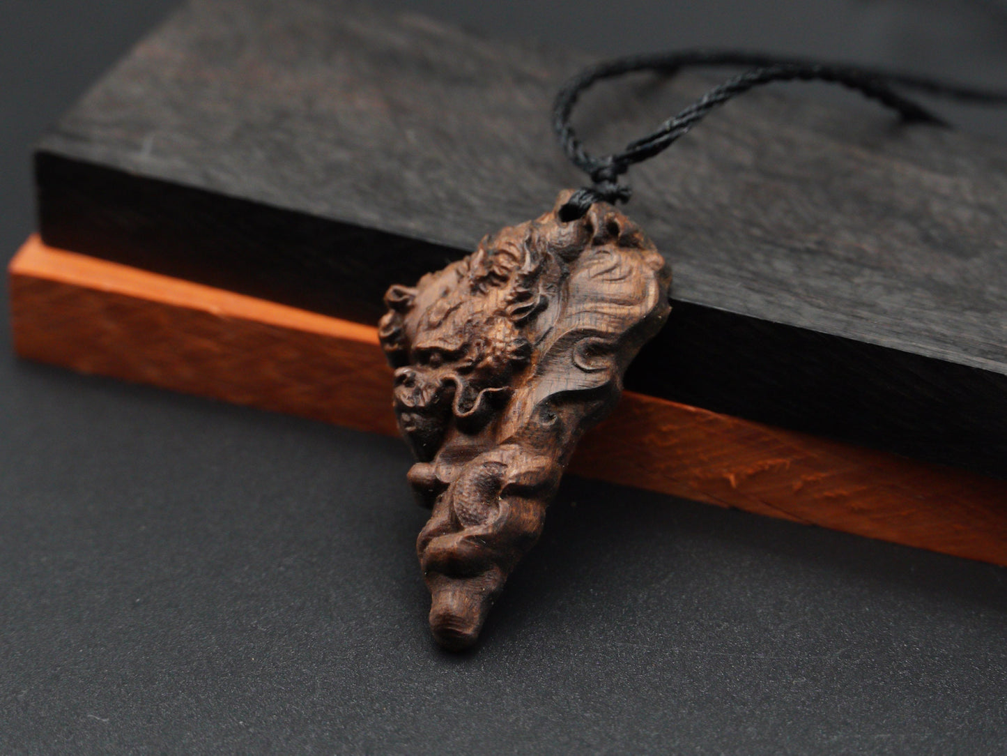 wood pendant,wooden dragon,wooden dragon pendant,wood carving,carve pendantcarve dragon pendant,carve wooden pendant, ,mens necklace