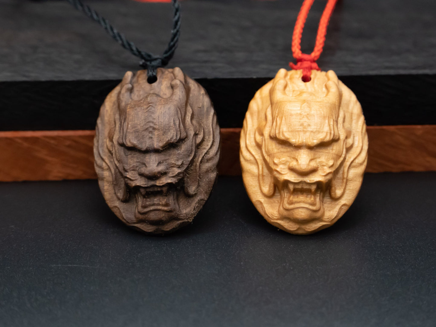 wood pendant,dragon monster pendant,engraved necklace,means Strength and Power,Courage and Resilience,Protection