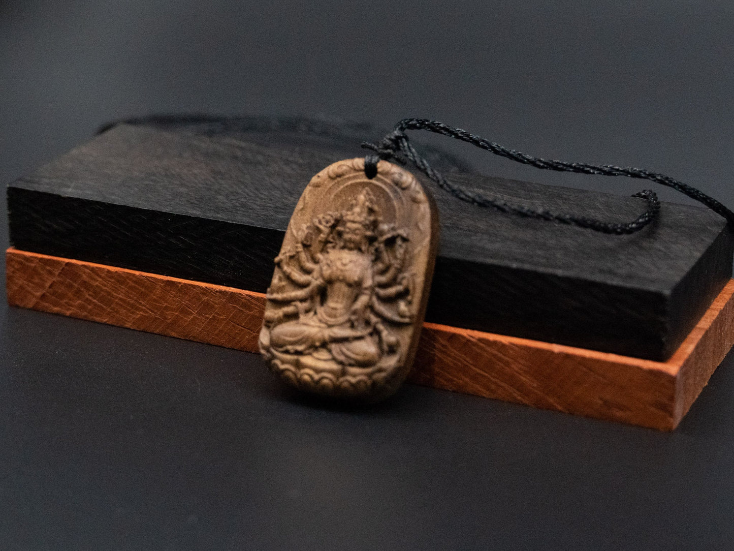 wood pendant, Avalokiteshvara pendant,carve wood necklace,Buddhism pendant,meaning peace of mind, kindness