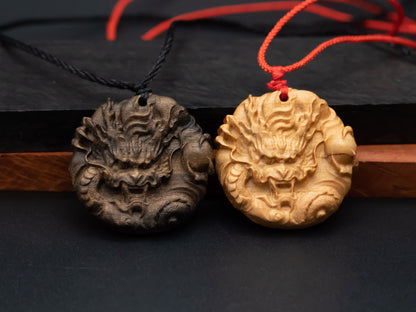 wood pendant,wooden dragon,wooden dragon pendant,wood carving,carve pendant,carve dragon pendant,carve wooden pendant, Year of the Dragon