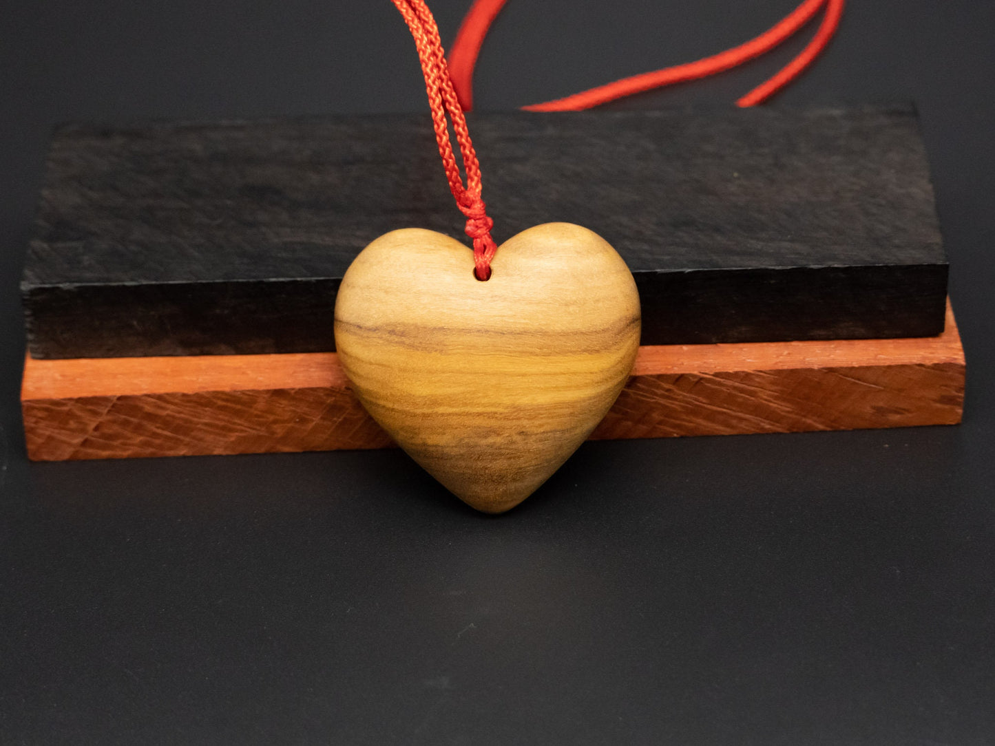 Heart pendant,Unique love heart jewelry,carve pendant necklace,carve olive wood pendant necklace