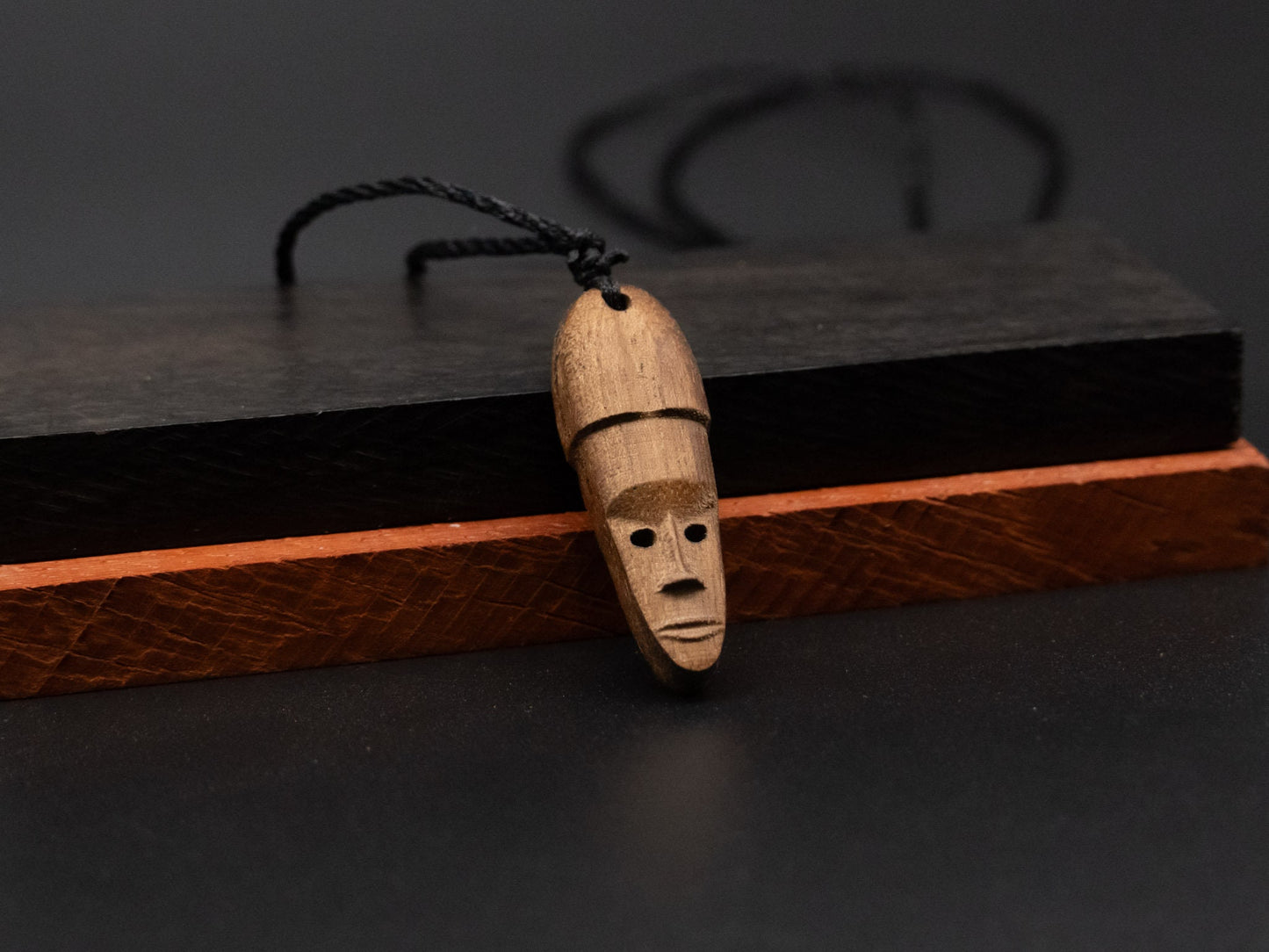 African pendant necklace,wood carving,african mask pendant,wood african head relief,wooden african pendant,african gift,African Finding