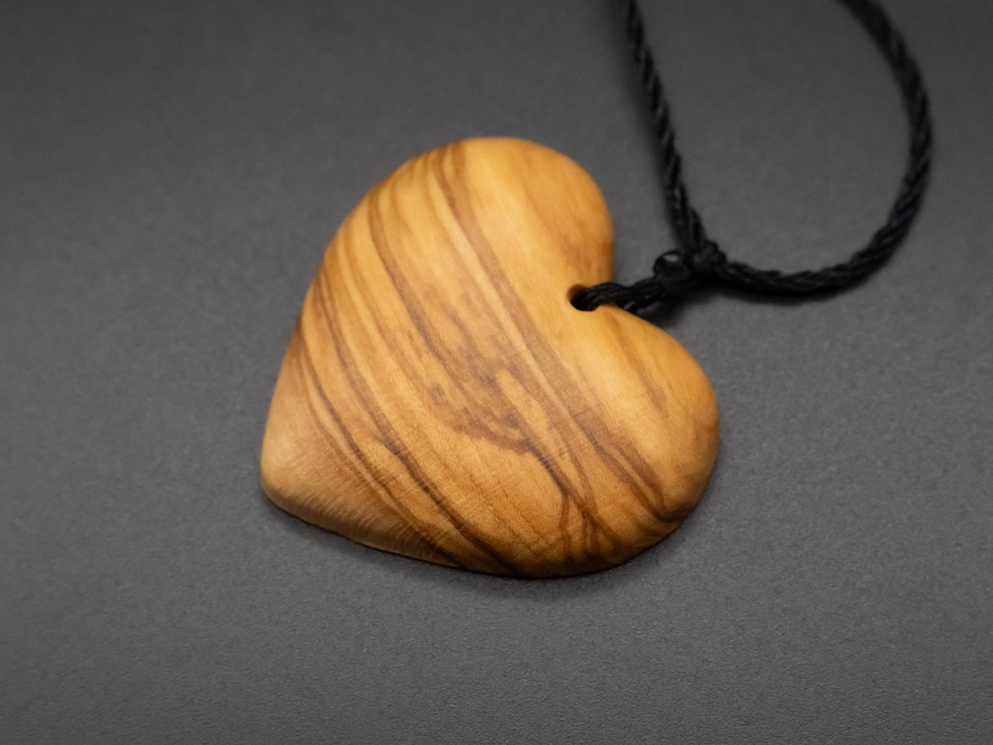 Heart pendant,Unique love heart jewelry,carve pendant necklace,carve olive wood pendant necklace,wood carving,wood pendant,olive heart