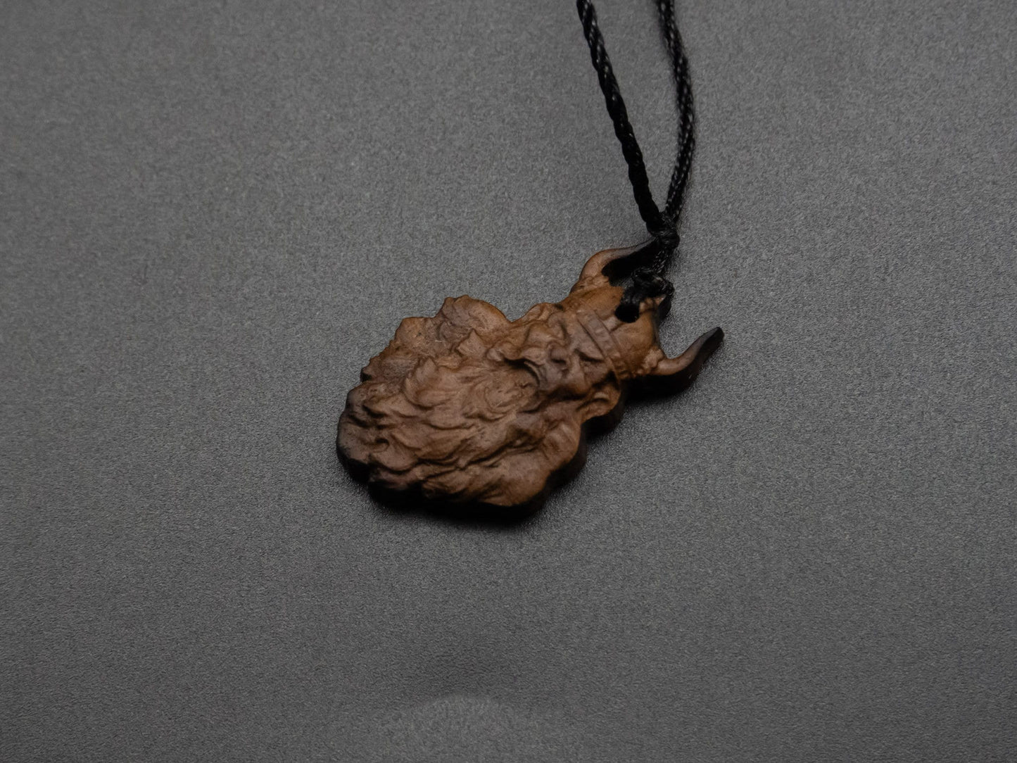 Viking head pendant,wood pendant,Unique Wooden Viking head Carved Pendant Necklace , Perfect for Boyfriend, Dad, Husband Gift