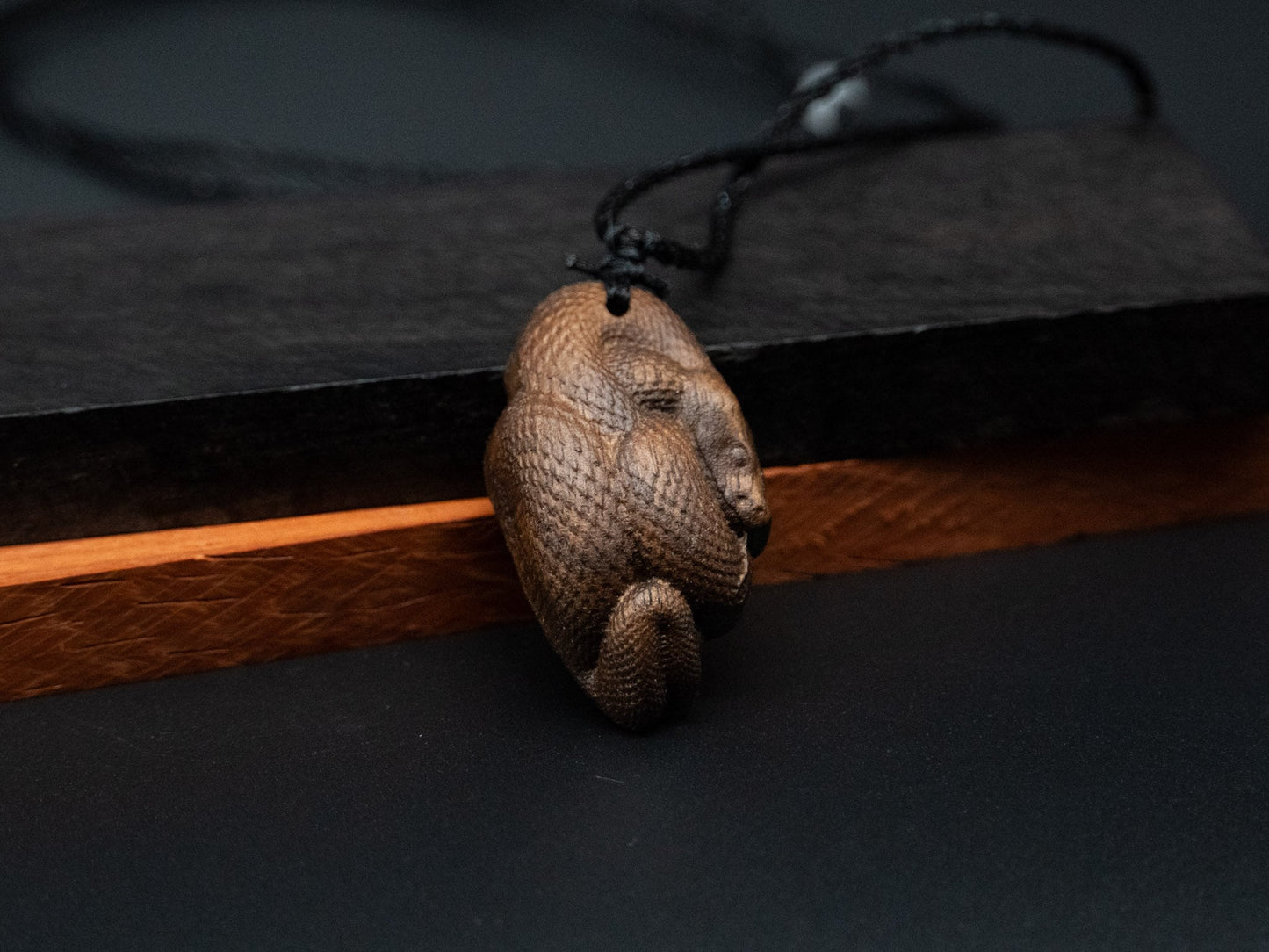 snake necklace,wood snake pendant,wood carving,carve snake pendant,carve wooden pendant,year of snake,symbolize Transformation and Rebirth