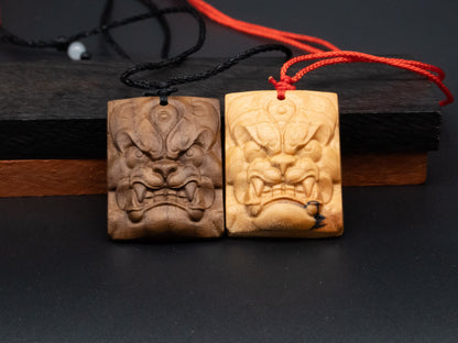 wood pendant,wooden monster,wooden monster pendant,monster circle,wood carving,carve pendant,carve monster pendant,carve wooden pendant