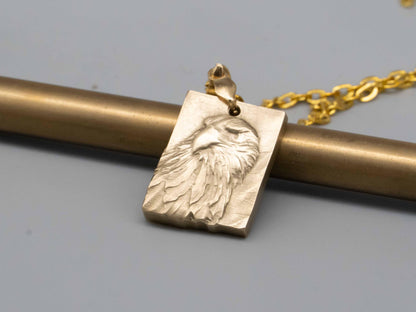 Brass eagle pendant,Bronze eagle pendant,egal neklace,eagle relief,eagle gift,brass anilmal,metal pendant