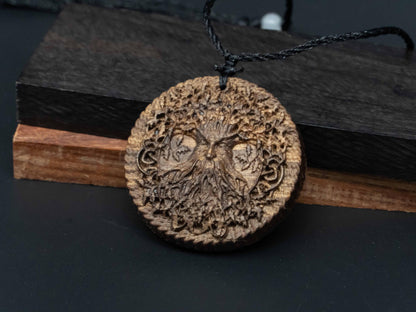 Tree of Life Necklace ,wood carving pendant, Black Walnutwood,Cherry wood,Meaningful Jewelry Gift for Nature Lovers & Personal Growth