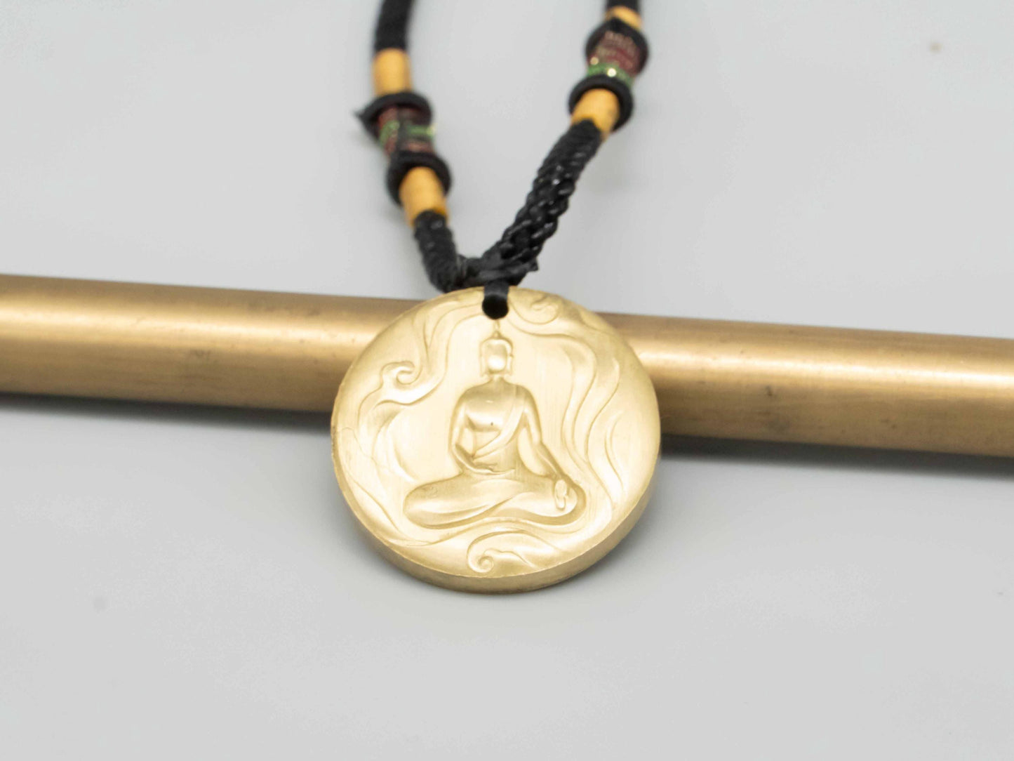 Vintage Brass Buddhism Pendant Necklace –Avalokiteshvara -Inspired Relief Jewelry |  Gift for Her, Wife, or Mom | Timeless Compassion Symbol