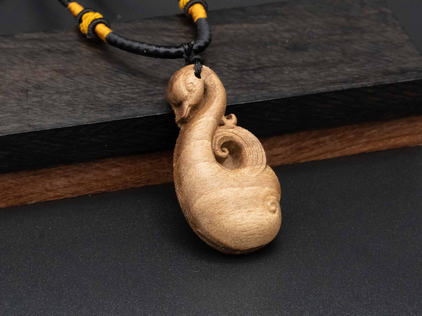 Wooden Swan Pendant Necklace ,wood carving,Black Walnut , Cherry Wood ,Unique Animal Jewelry,Gift for Her, Gift for Daughter, Nature Lovers